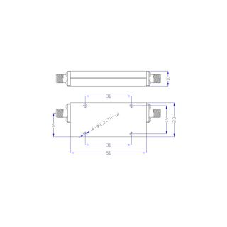 HS-Low Pass Filter With SMAF(Passband DC-2.75G,Rejection 60dB @3.17-8.5G)_Web2